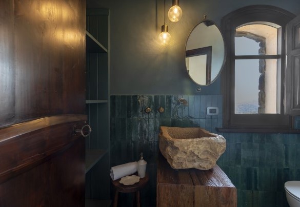 Il bagno di servizio in casa principale - Villa Passulunara	
