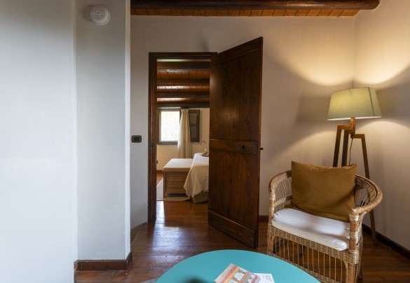 L'angolo living soppalcato in annesso 2 - Villa Passulunara
