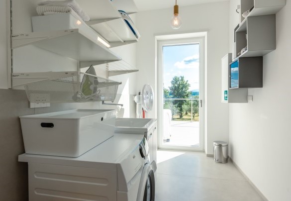 Convenient laundry room located on the first floor and with direct access to the terrace – Villa Petrillo