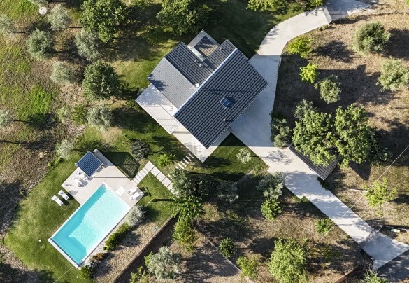 Bird’s eye view of the property – Villa Petrillo