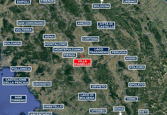 Villa Pianello - Mappa