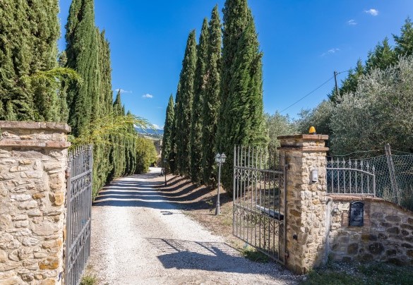 Il cancello di ferro e la stradina che conduce alla proprietà - Villa Poggiente