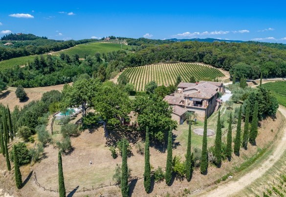 Vista panoramica della proprietà- Villa Poggio Bonelli