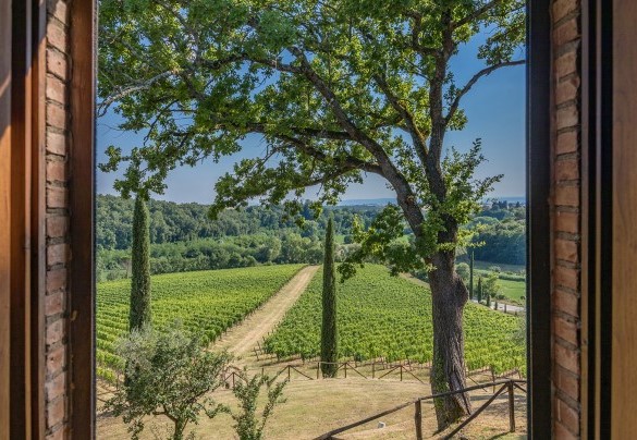 Vista dalla camera matrimoniale al primo piano - Villa Poggio Bonelli