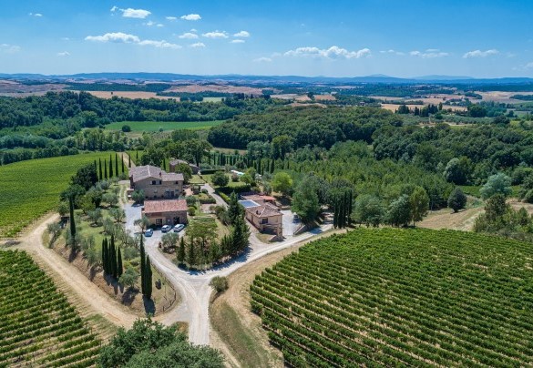 Vista panoramica della proprietà- Villa Poggio Bonelli