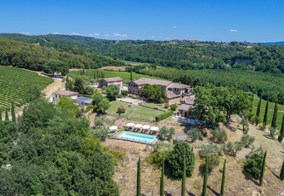 Vista panoramica della proprietà- Villa Poggio Bonelli