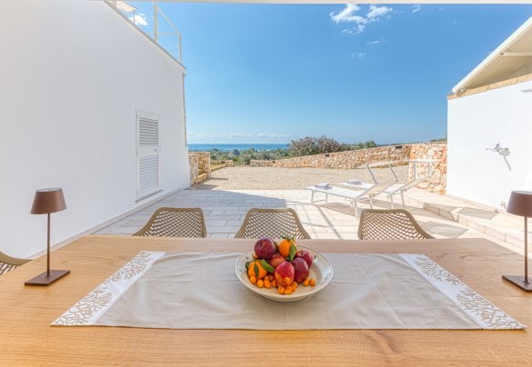 Vista mare dalla zona pranzo esterna dell’annesso - Villa Porta Azzurra