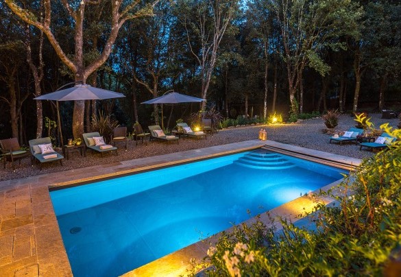 The pool at the dusk -Villa Rinaldi