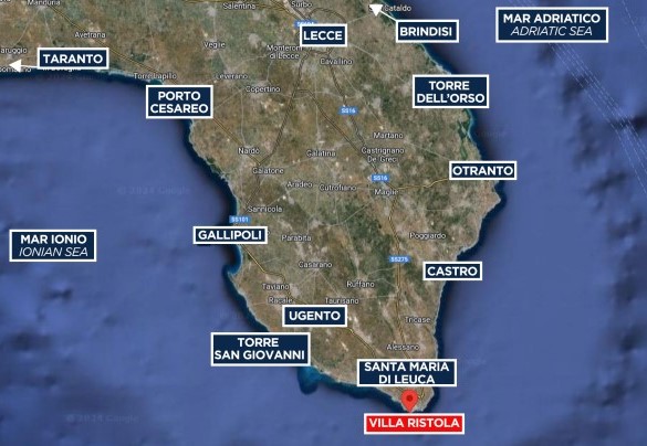 Villa Ristola - Mappa