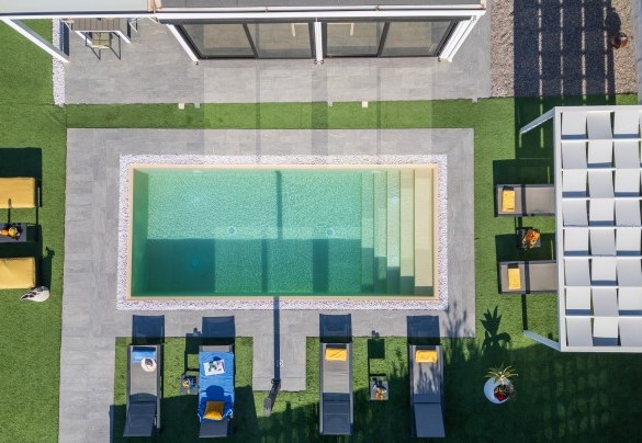 Bird’s eye view of the swimming pool  - Villa Sabbie Rosse