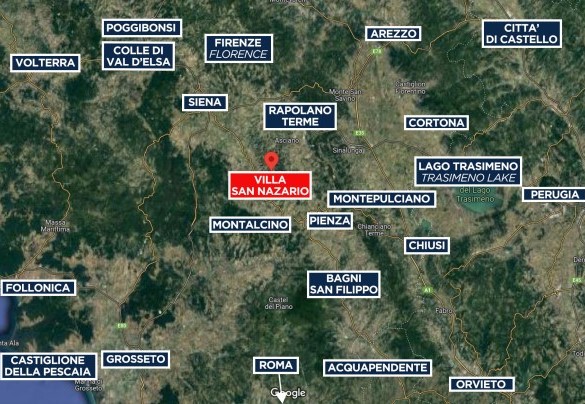 Villa San Nazario - Mappa