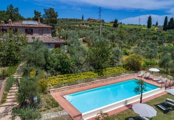 The infinity pool, is about 30 meters from the house and is accessed via a staircase – Villa Santa Maria