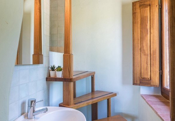 Bagno con doccia n.3, en-suite alla camera n.3 – Villa Santa Maria