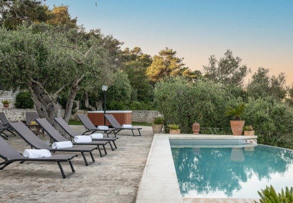 Area verdeggiante intorno alla piscina - Villa Soleluna