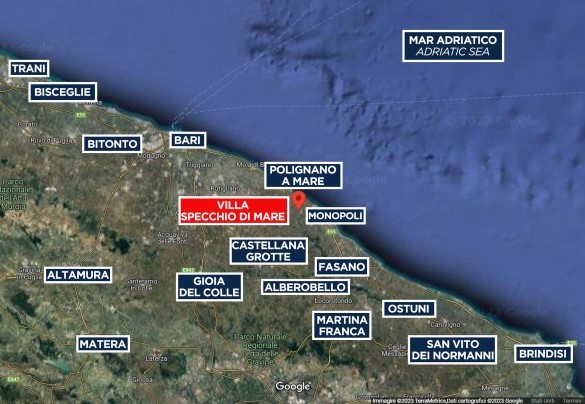 Mappa della Valle d’Itria – Villa Specchio di Mare