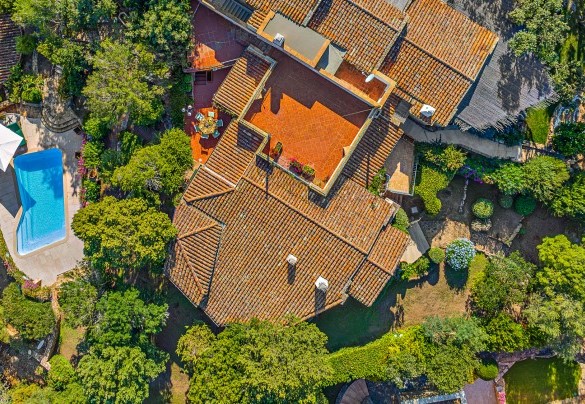 Veduta aerea della villa – Villa Stella