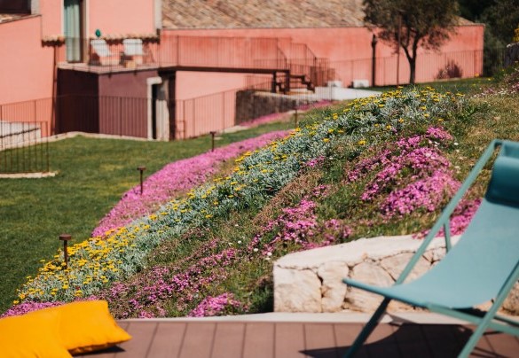 The garden bordered with flowers - Villa Sumac