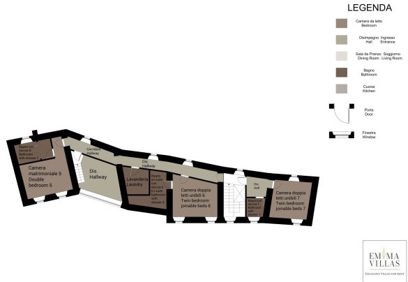 Piano secondo - Villa Tenuta Campetti