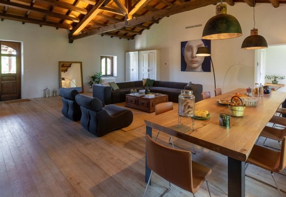 The large living space in the main house – Villa Terre Normanne