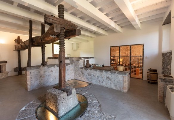 The “Vecchio Palmento” on the lower floor of the main building – Villa Terre Normanne