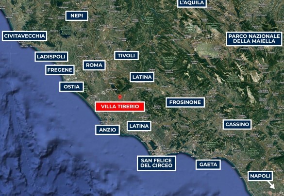 Villa Tiberio - Map