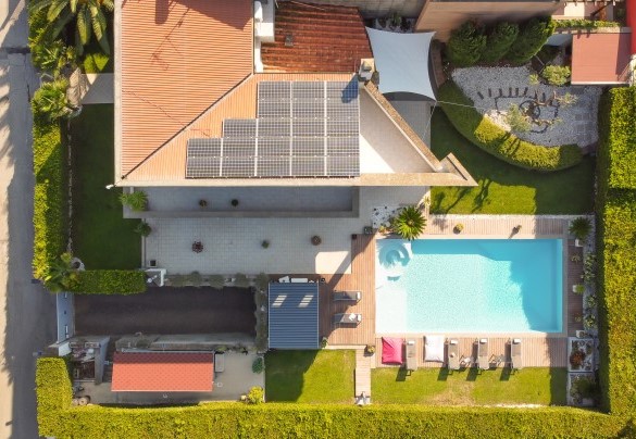 Bird’s eye view of the property – Villa Tiberio