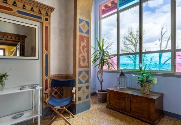 Panoramic Veranda near the open-plan dining area on first floor - Villa Treggiaia