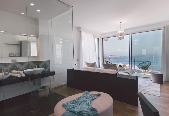 double room with sea view and bathroom en suite - Villa Triscele