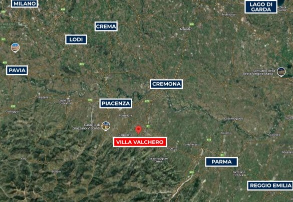 Villa Valchero - Mappa