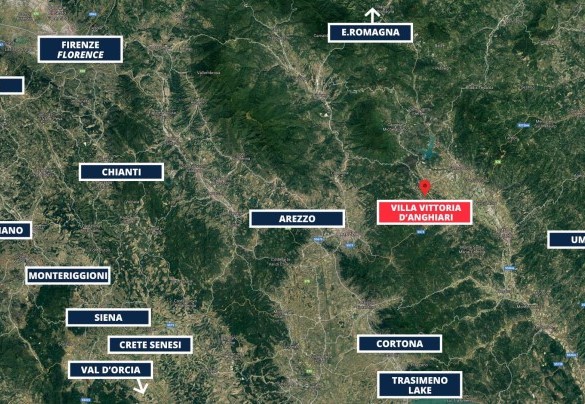 Villa Vittoria D'Anghiari - Map