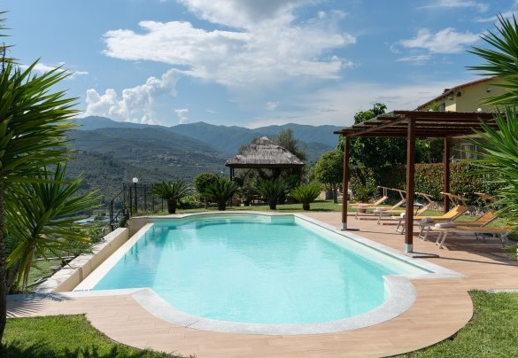 The rectangular pool measures 12 x 5 m and has a maximum depth of 140 cm - Villa Vittorio