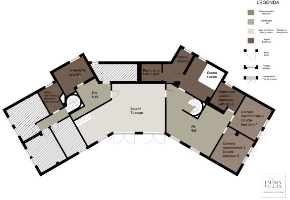 Lower floor - Villa Viù