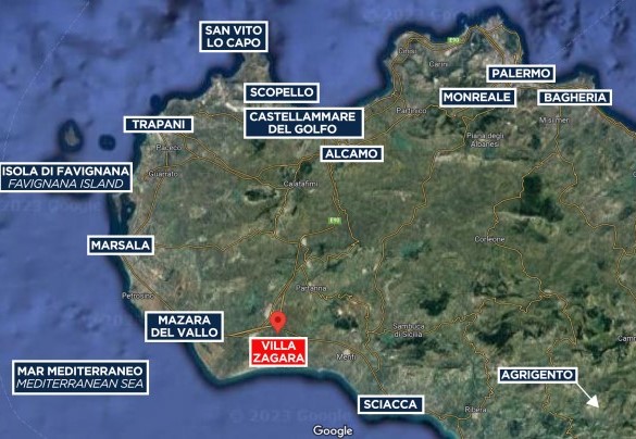 Villa Zagara - Mappa