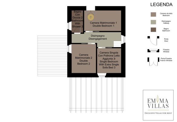 First floor - Villino Ariachiara