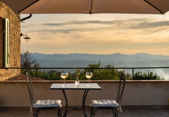 The panoramic terrace outside the first-floor bedroom  - Villino Ariachiara